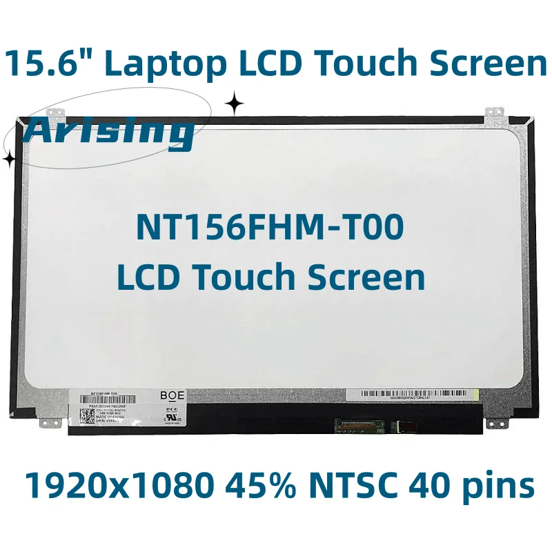 15.6''inch NT156FHM-T00 NT156FHM T00 Laptop LCD Touch Screen 1920*1080 EDP 40 pins For Dell Inspiron 15 5570 5575 series