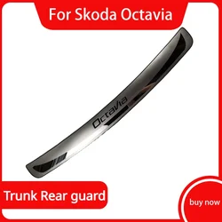 Sedan Rear Bumper Protector Sill Trunk Rear guard Tread Plate cover Trim For Skoda Octavia A7 2015 2016 2017 2018 2019