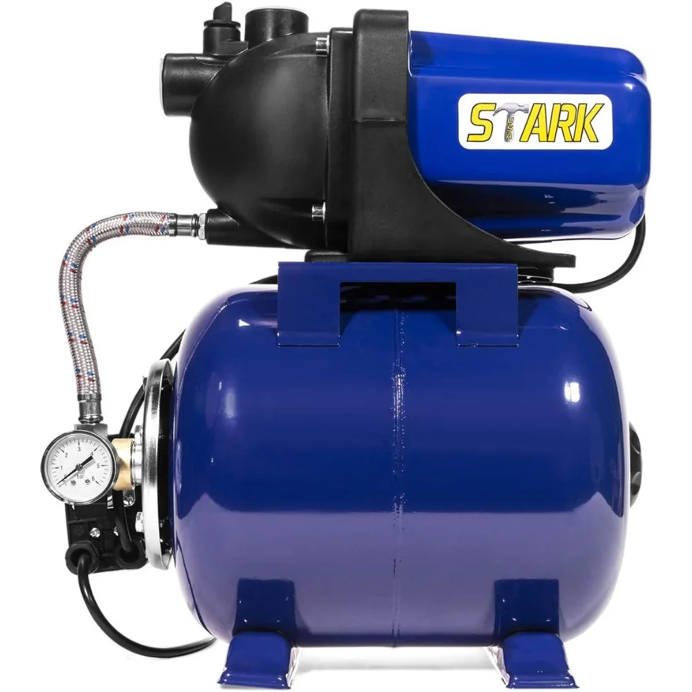 1.6HP Shallow Well Pump Tank Garden Water Pump Booster System Pressurized Farm Irrigation 1000GPH, 1200W
