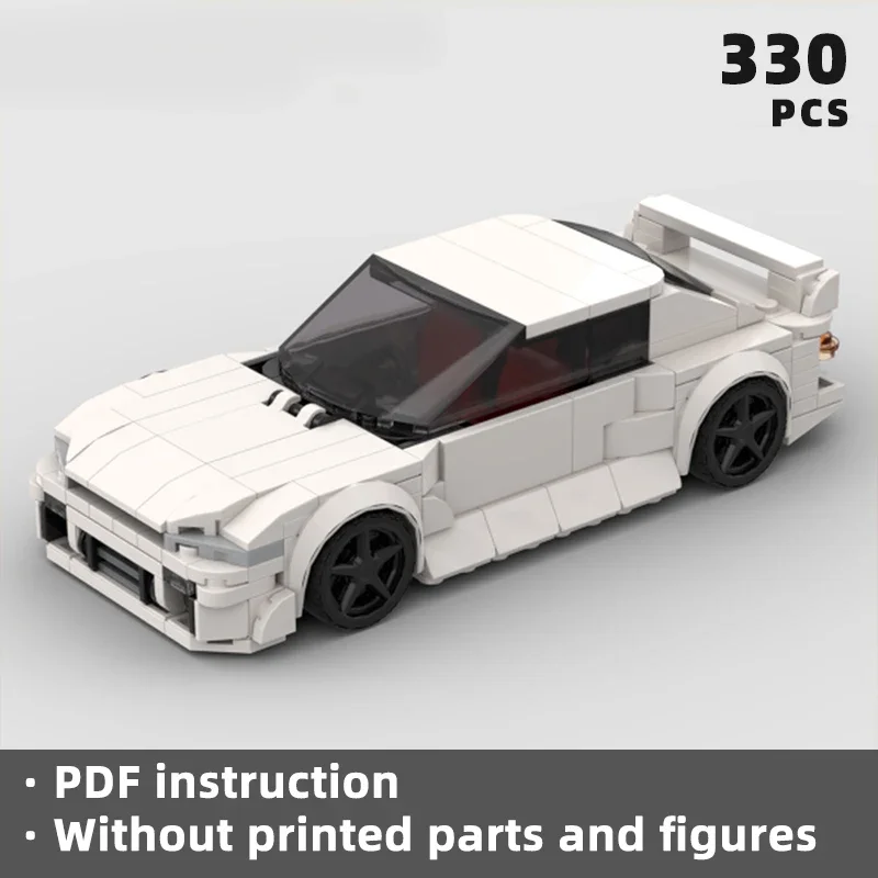dynamic S14 speed tuned race car bricks stud modified supercar sport car blocks custom building moc unique klocki