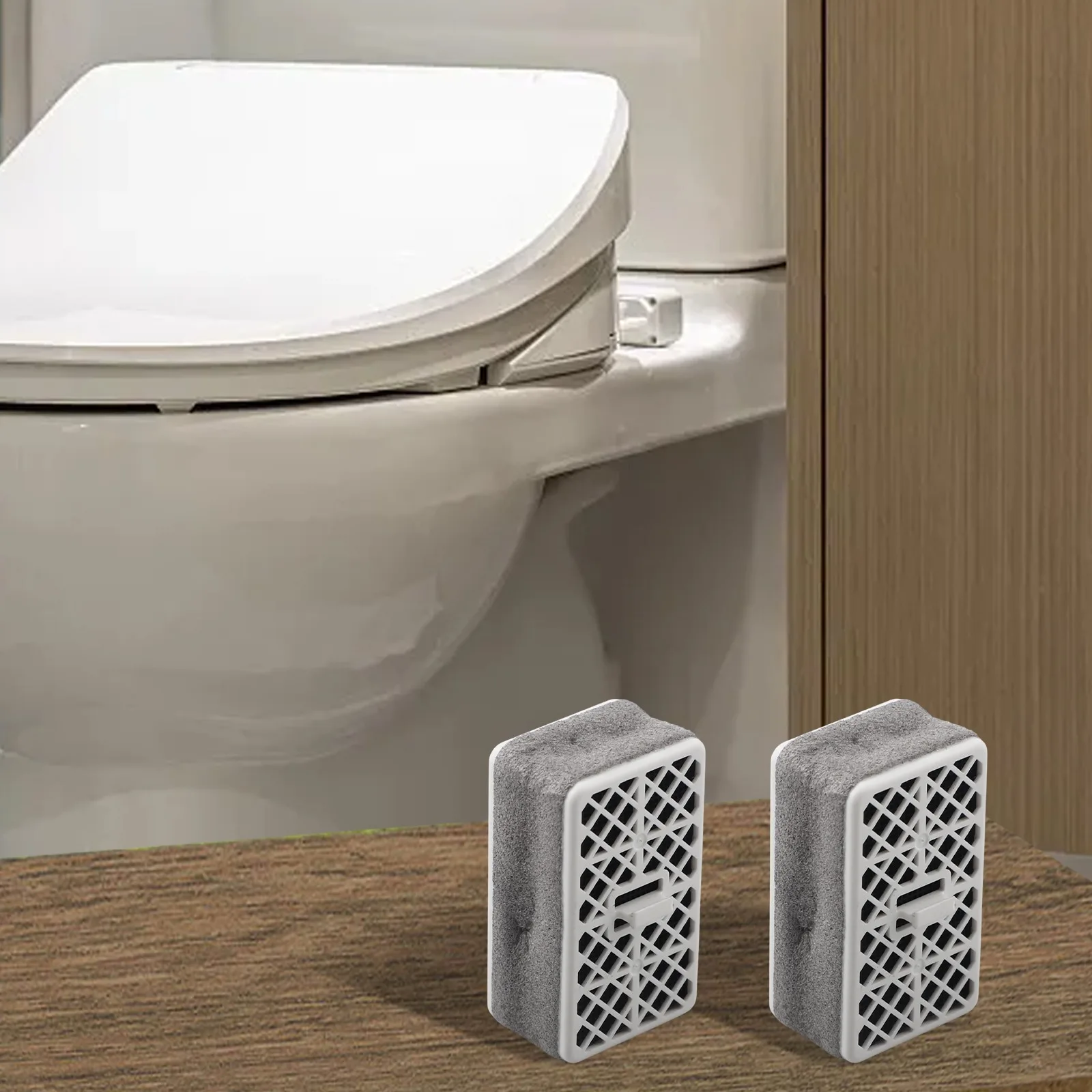 

Bathroom Air Purifier Black Carbon Deodorizing Cartridge Green Materials Long-lasting Performance Bathroom Use