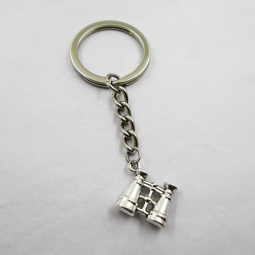 3pcs/lot 3D Binoculars Telescope  16x15mm charms  charm keyring best frined,birthday  present ,pendant keychain