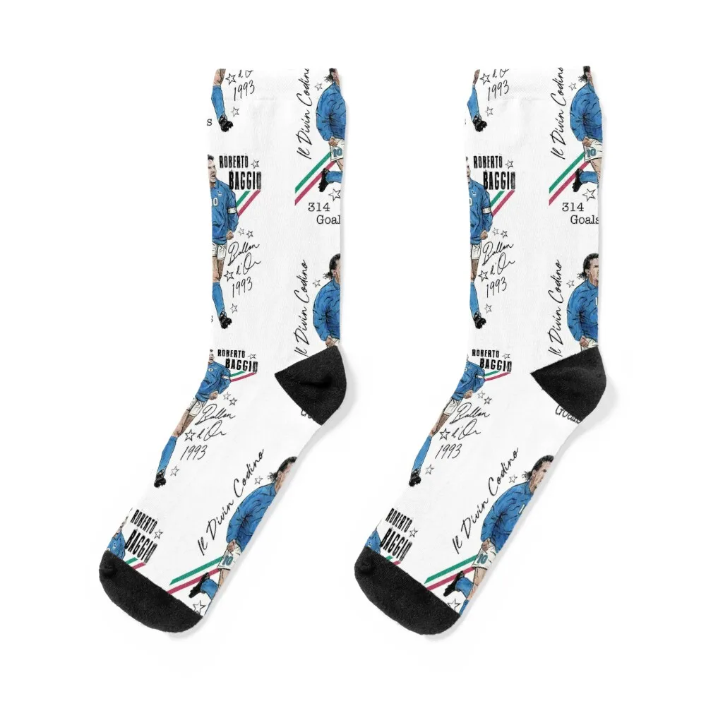 R.Baggio - Il Divin Codino Socks fashionable custom cartoon Men's Socks Ladies Men's