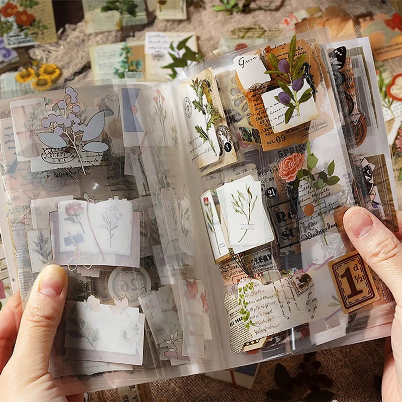 لوازم مذكرات الأزهار النباتية الطبيعية ، مذكرات ألبوم الصور ، دعوة الكمبيوتر المحمول ، زخرفة التفاف الهدايا