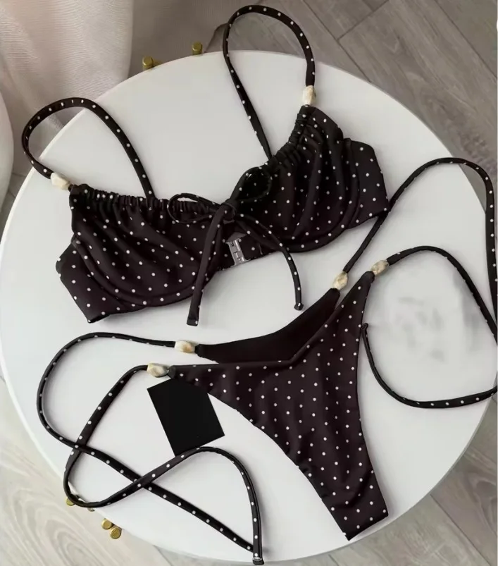 2026 Sexy Einfarbiger Bikini Badeanzug Damen Zweiteiliger Badeanzug Grenzüberschreitender Handel Einfarbiges Bikini-Set für Damen – Detail 2