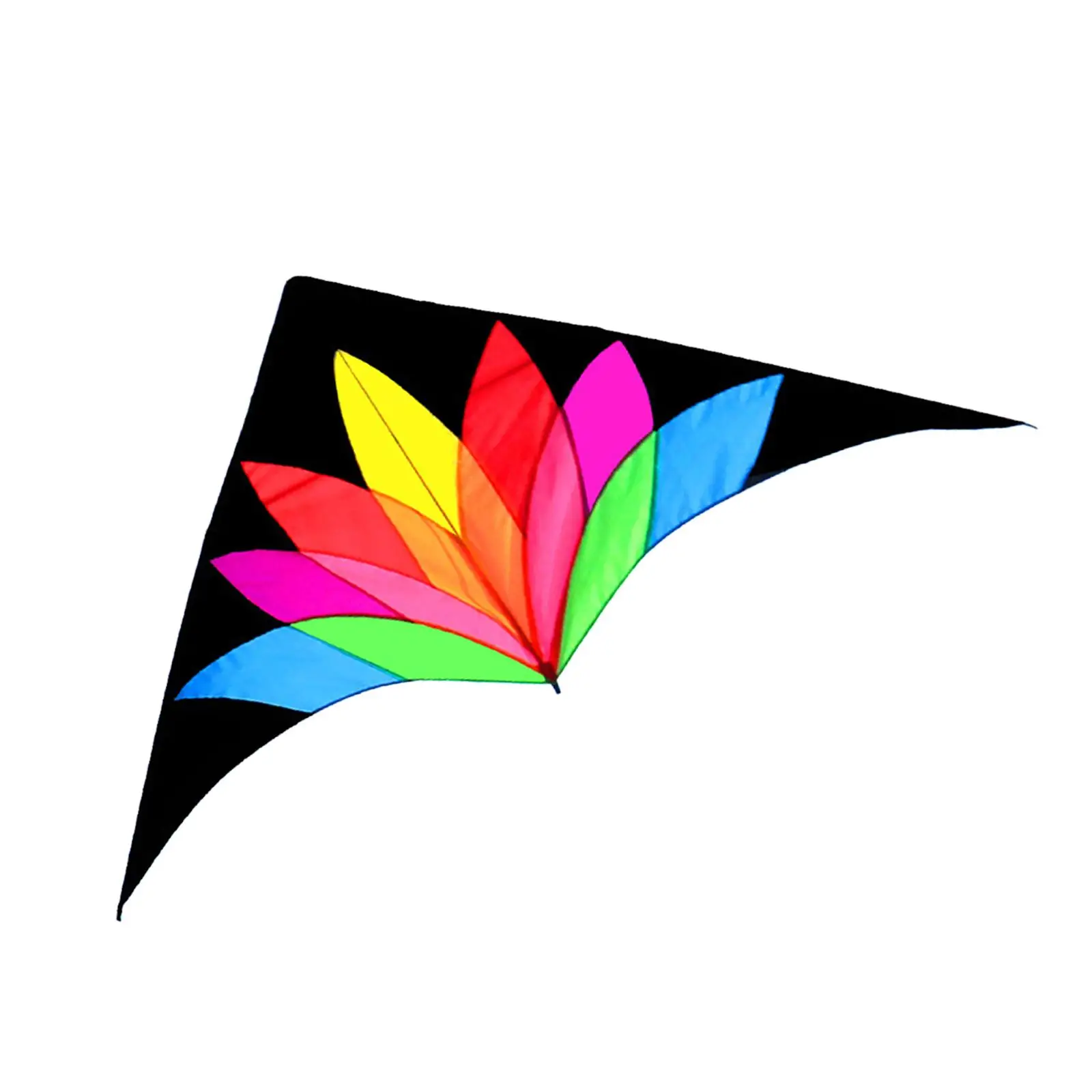 ว่าวเดลต้าขนาดใหญ่ ว่าวกีฬาขนาดใหญ่สีสันสดใสสวยงามสำหรับงานปาร์ตี้ครอบครัวในฟาร์มในสวนสาธารณะ กิจกรรมกลางแจ้ง