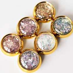 Multi-Box Holographic Nail Glitter Set Gold Bottle DIY Flake FOR Nail Art Dust Hexagon Glitter Powder Mermaid Sequins For Nail #