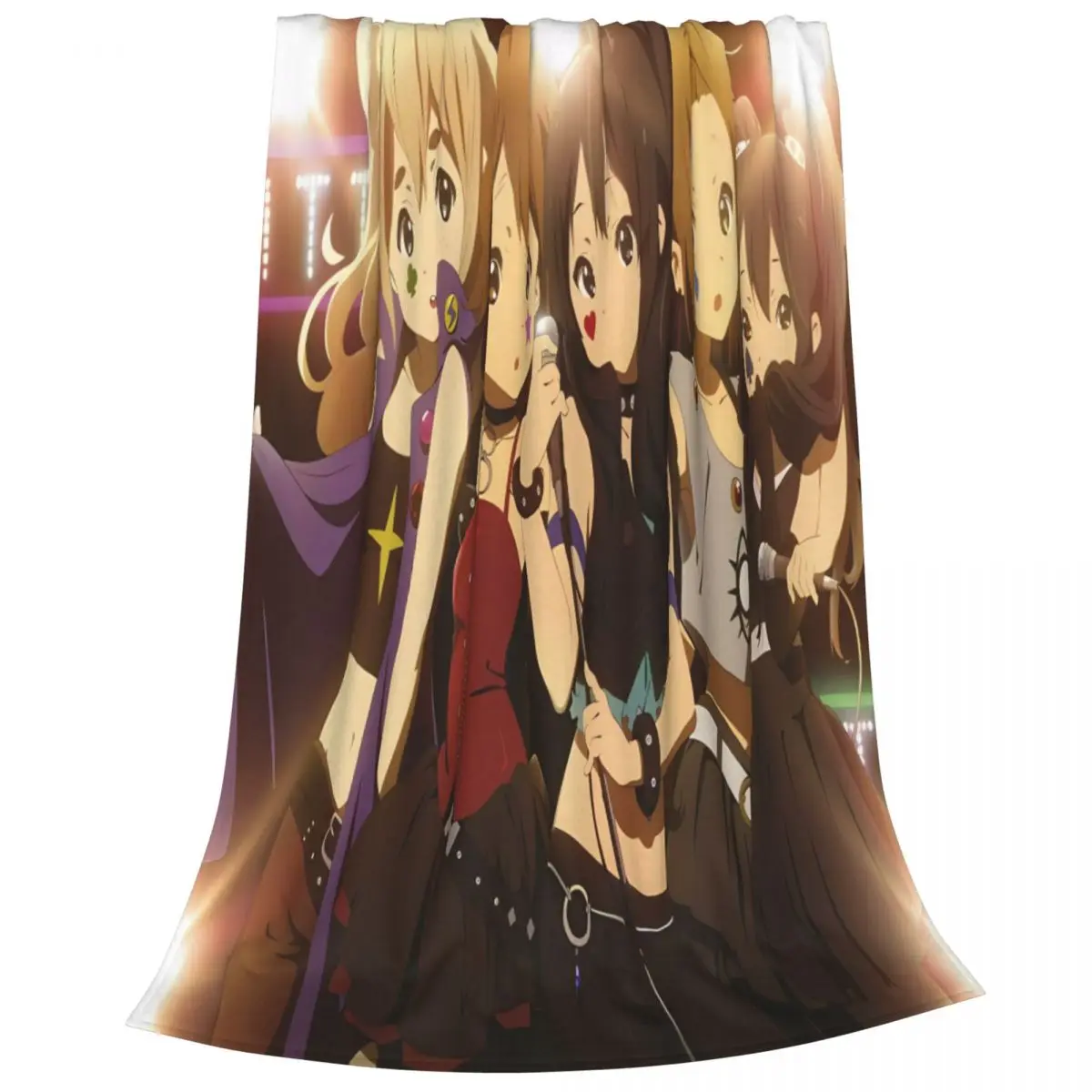 Japanese Anime K-On Plush Flannel Blanket Warm and Snuggly Fleece Throw for Couch, Bed, and Camping Adventures Any Time of Year