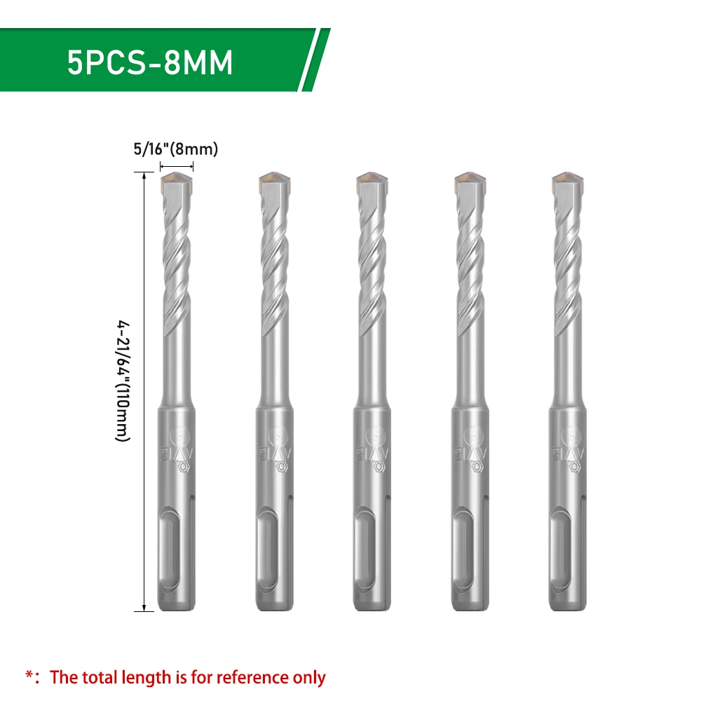 LAVIE 5 stücke 4mm 5mm 6mm Elektrische Hammer SDS Plus Bohrer Set 110mm Beton Wand ziegel Block Mauerwerk Loch Sah Bohren 016 – Detail 7