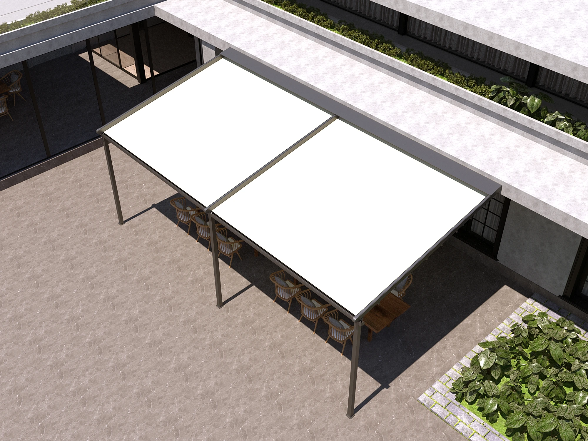 

Full Aluminum Electric Folding Awning With LED Lights 10 Levels Of Wind Resistance Customizable For Villa Terraces