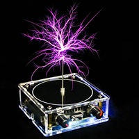 Music Tesla Coil Bluetooth/AUX Dual Mode Music Box Artificial Lightning Touchable Audio Input Bluetooth Science Experiments