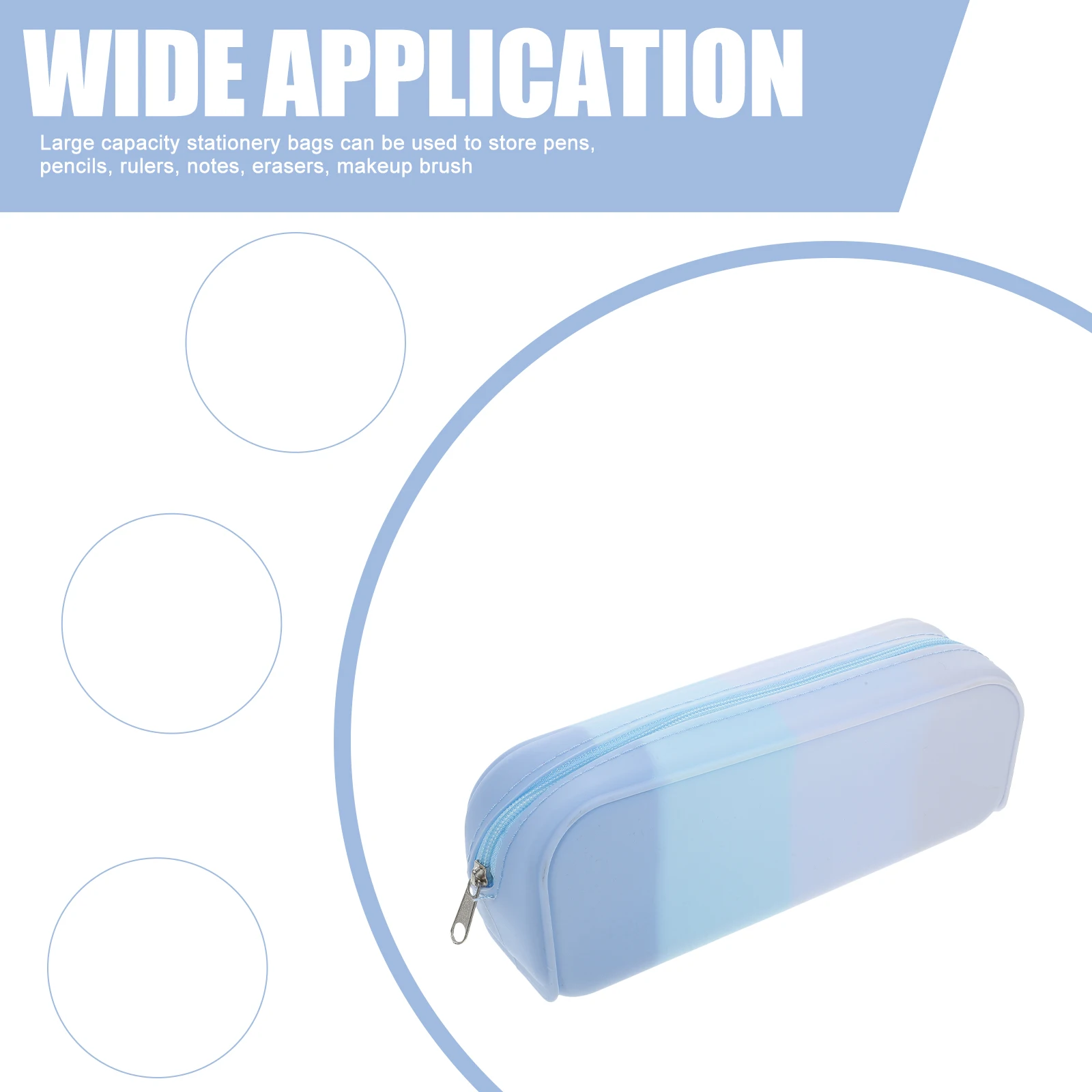 

Candy Color Silicone Pencil Bag Large Capacity Wear-Resistant Stationery Organizer For School Supplies Pencil Case