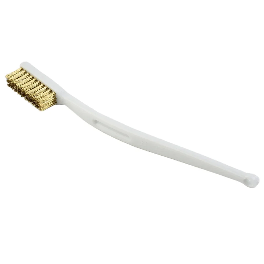 Brush Wire 1PCS Black Cleaning Handle Brass Nylon Wire Plastic Rust White Wire Brush Machine Polishing High Quality