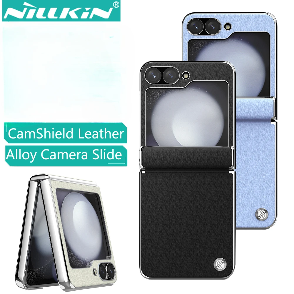 Nillkin For Samsung Galaxy Z Flip 6 CamShield Flip Leather Case Phone Case Luxury High-end Leather Shockproof Protection Case