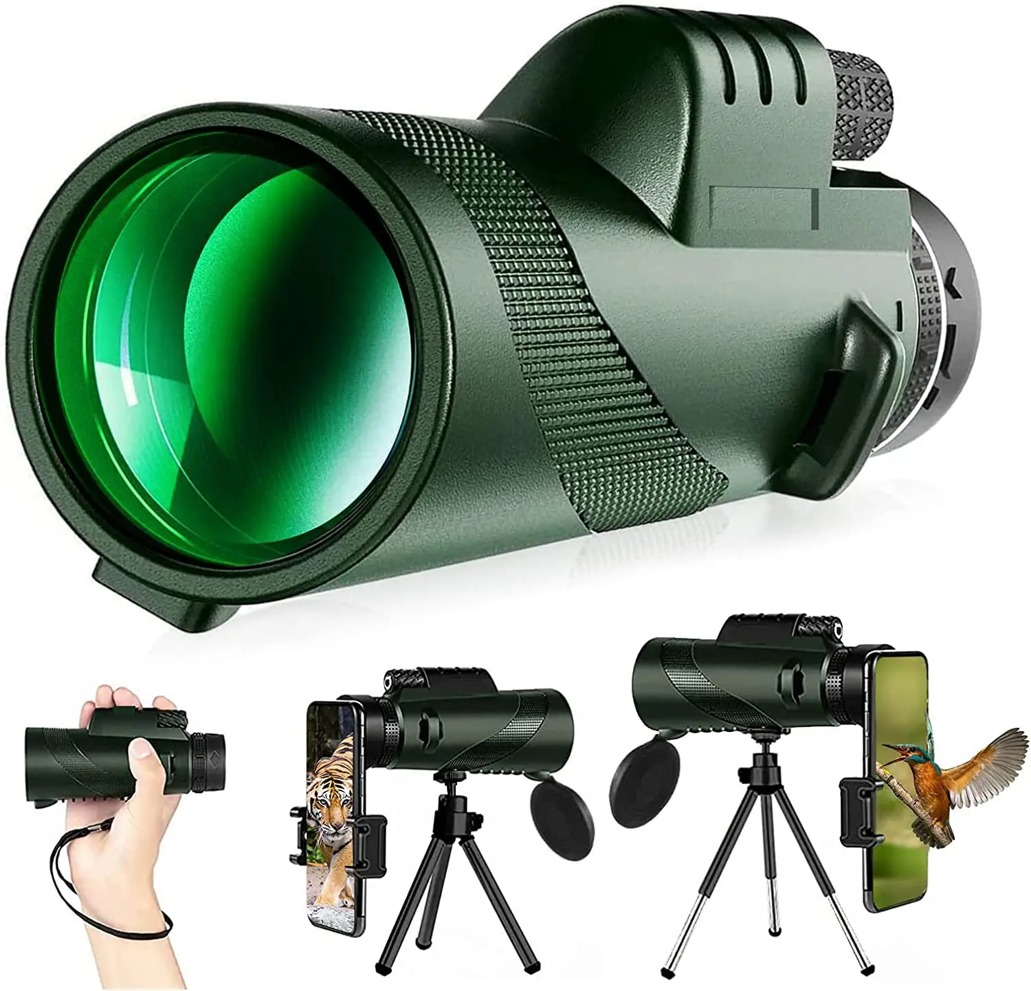 Draagbare Zoom HD 5000M Telescoop Opvouwbare Lange Afstand Mini Krachtige Telescoop voor Jagen Sport Outdoor Camping Reizen