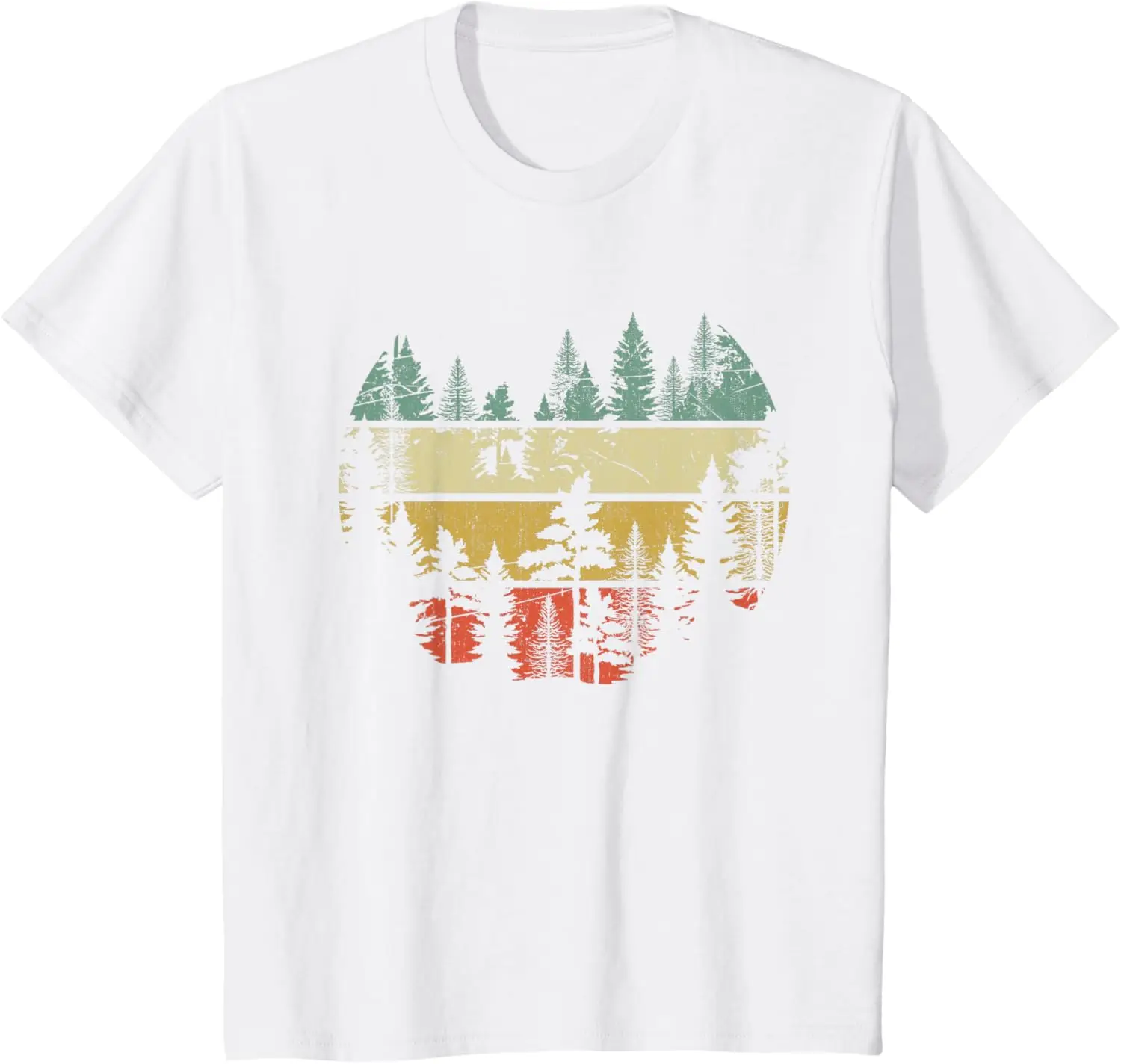 تي شيرت بدون أكمام بأشجار الحياة البرية في الهواء الطلق من Nature Retro Forest