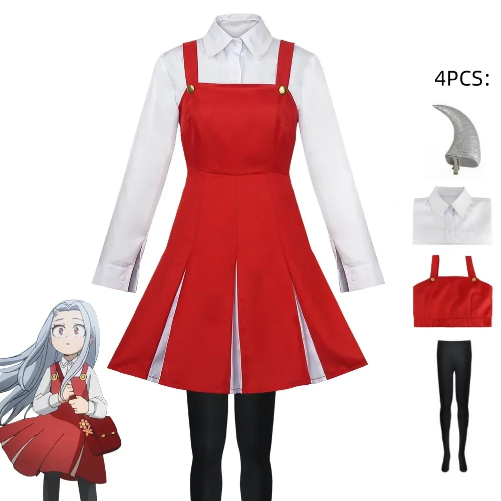 Disfraz de My Hero Academia para niños y adultos, uniforme de Anime, falda, pantimedias, traje de fiesta de Halloween