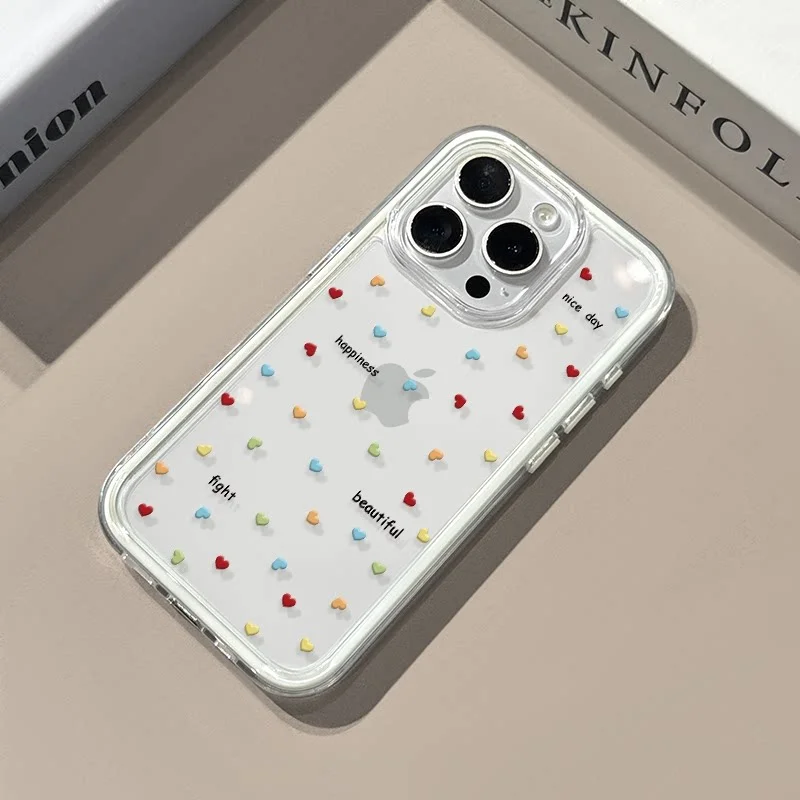 Colorful heart-shaped polka dots Phone Case For Samsung Galaxy S26 Ultra S25 S23 FE S24 S22 Plus A37 A57 A55 A36 A15 A16 Cover