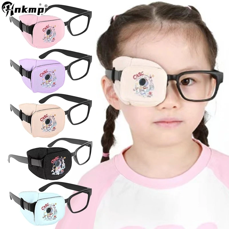 

1Pcs Children Amblyopia Eye Patches For Treating Strabismus Glasses Therapy Kids Corrective Vision Glasses Case Reusable Soft