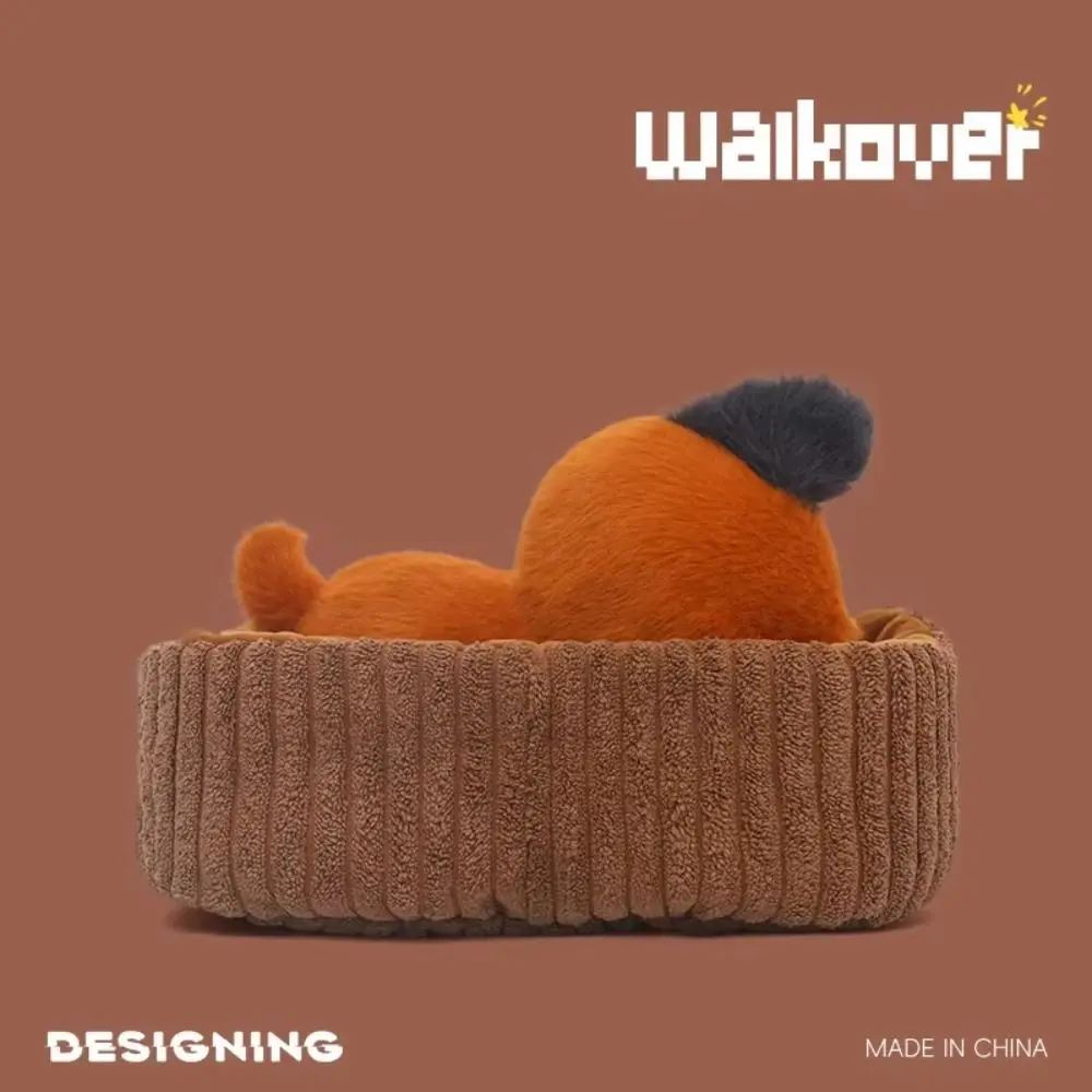 봉제 인형 누워있는 카피바라 귀여운 플러시 인형 홈 장식 검은 고양이 플러시 인형 카와이 둥지 있는 누워있는 새끼 고양이 강아지 어린이 장난감