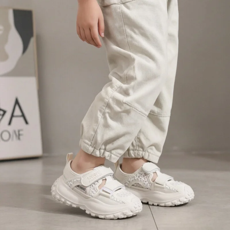

Boys Sports Sneaker Shoes Hollow Breathable Summer Children's Non-slip Soft Sole Kids Sport Flats Shoes Size 26-36