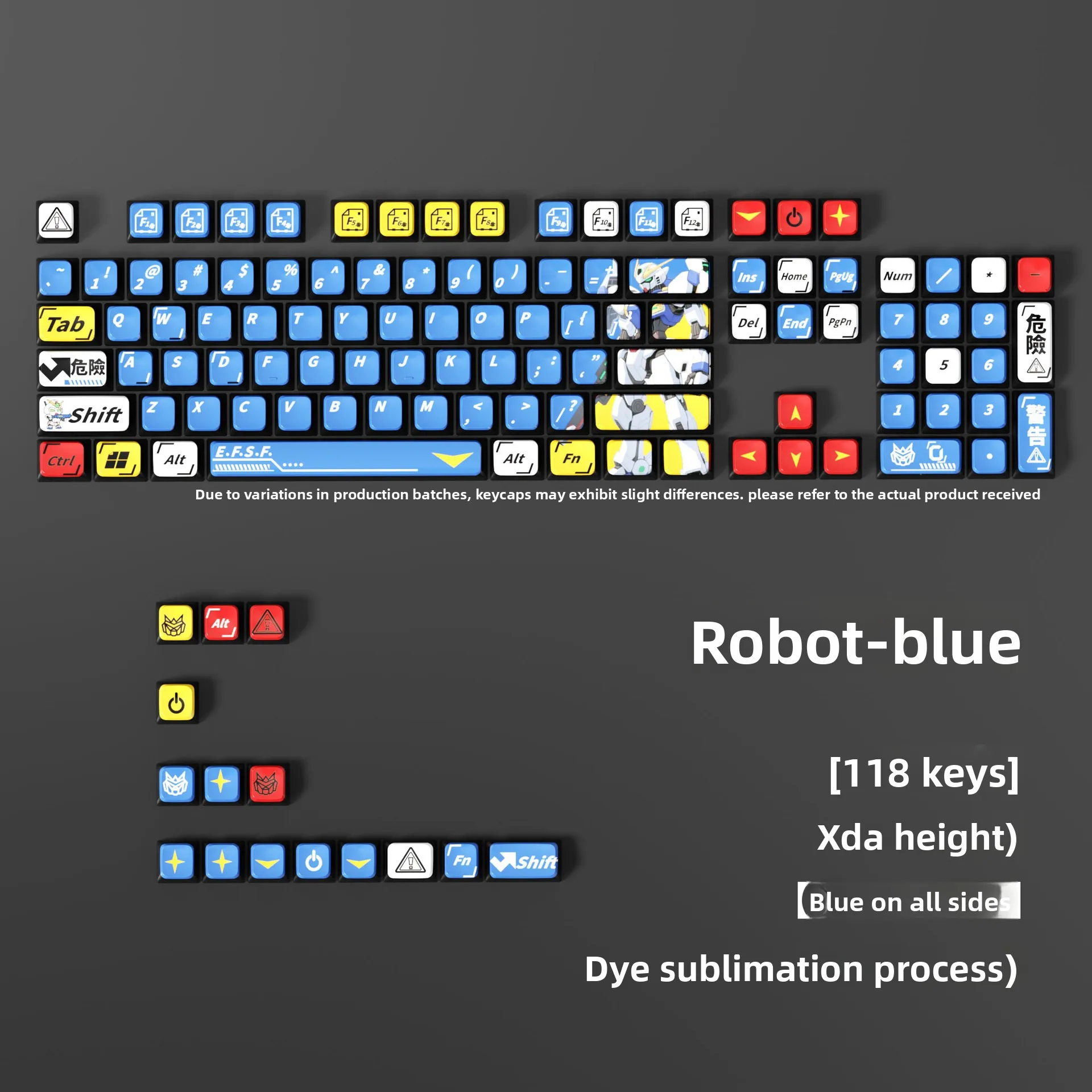 Mech Theme Thermal Sublimation PBT Keycaps, XDA Height, Purple-Green Two-Tone, for Mechanical Keyboards, Customizable