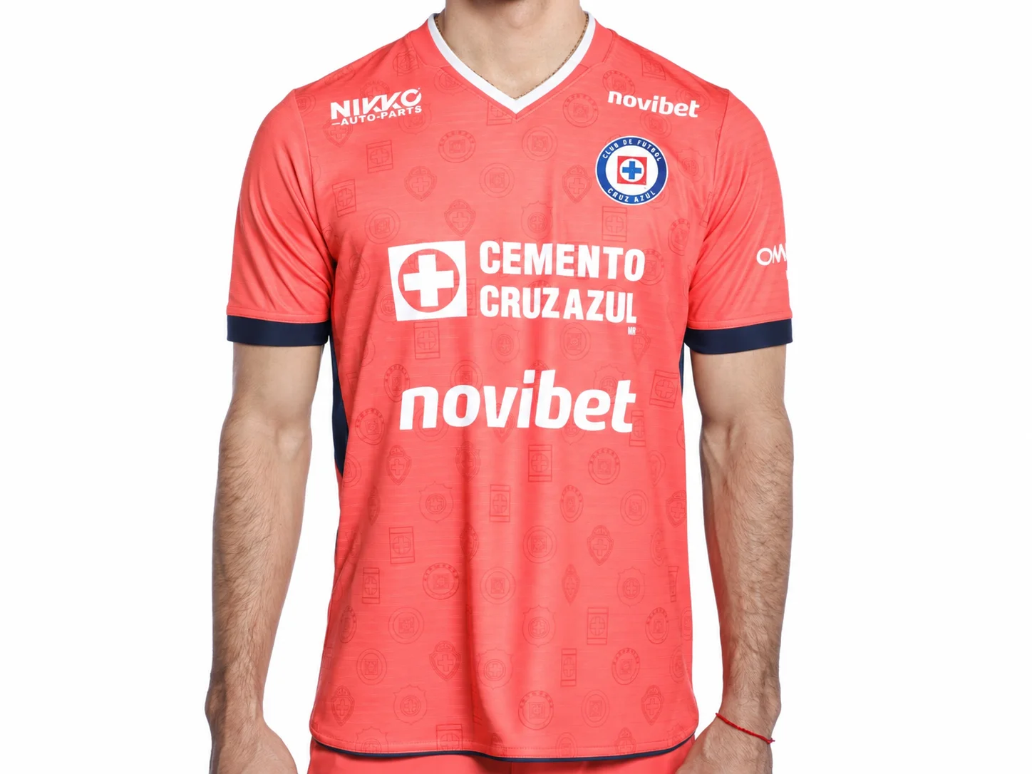 Cruz Azul 26-27 Heim-Fußballtrikot Blau Herren Kurzarm V-Ausschnitt Fußballshirt Spiel- und Trainingstrikot – Detail 2