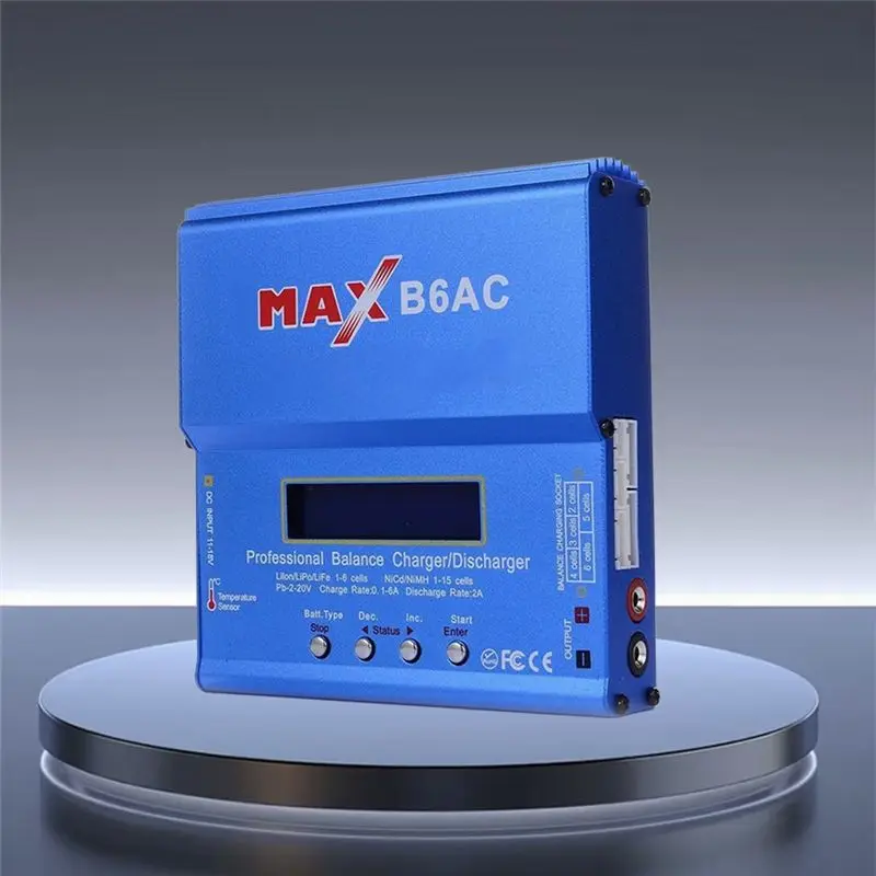 A01E-B6AC 80W 6A RC Charger Digital LCD Balance Charger For Li- Life Nimh Nicd PB Lipo Battery With Discharging Function