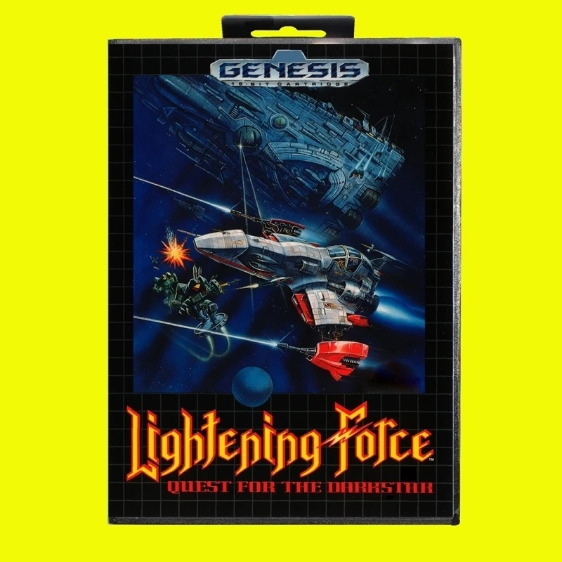 Lightening Force NTSC MD Game Card 16 Bit USA Cover for Sega Megadrive Genesis Video Game Console Cartridge