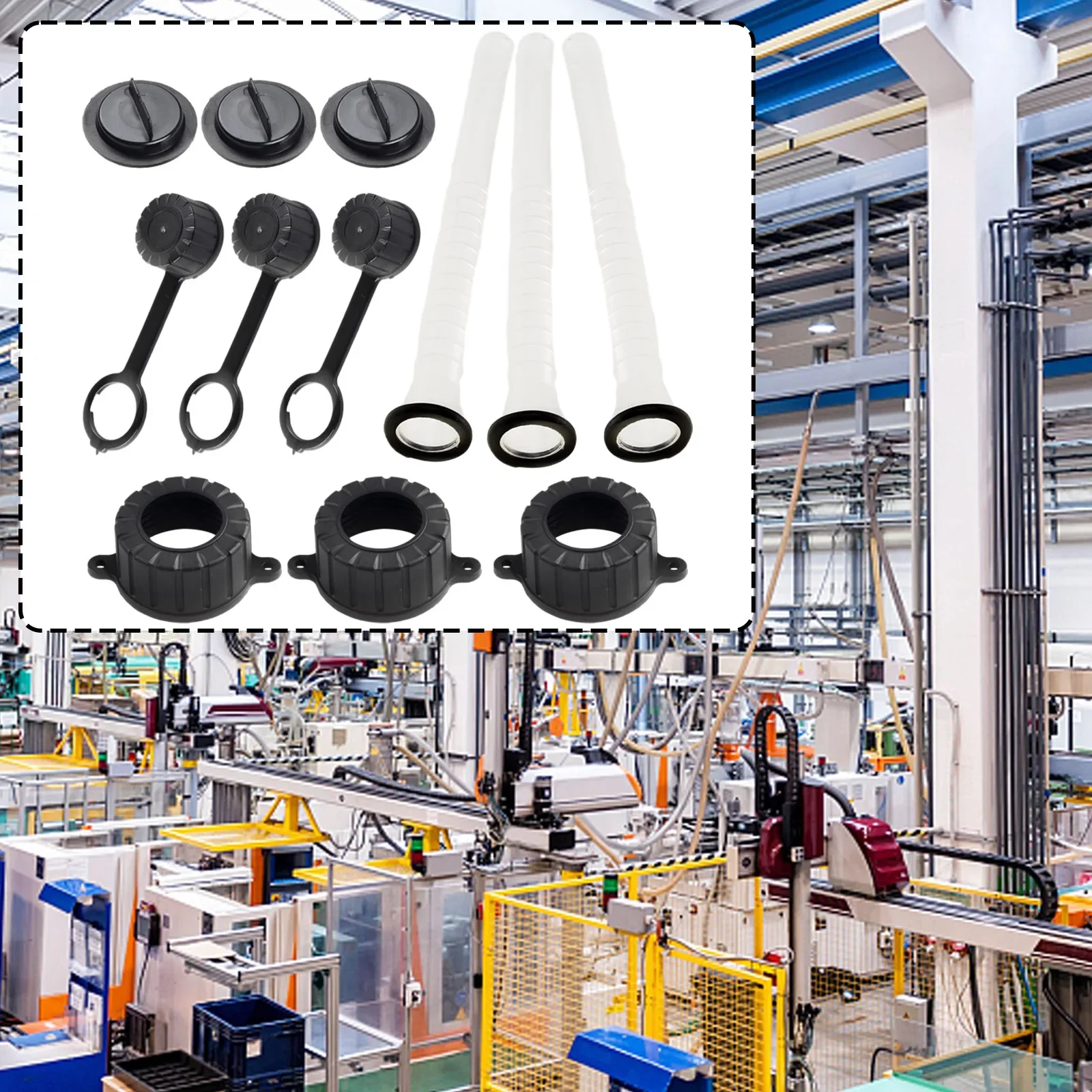 Easy and Efficient Fueling for Your Equipment Set of 3 Replacement Spouts and Parts for Rubbermaid Kolpin and Gott