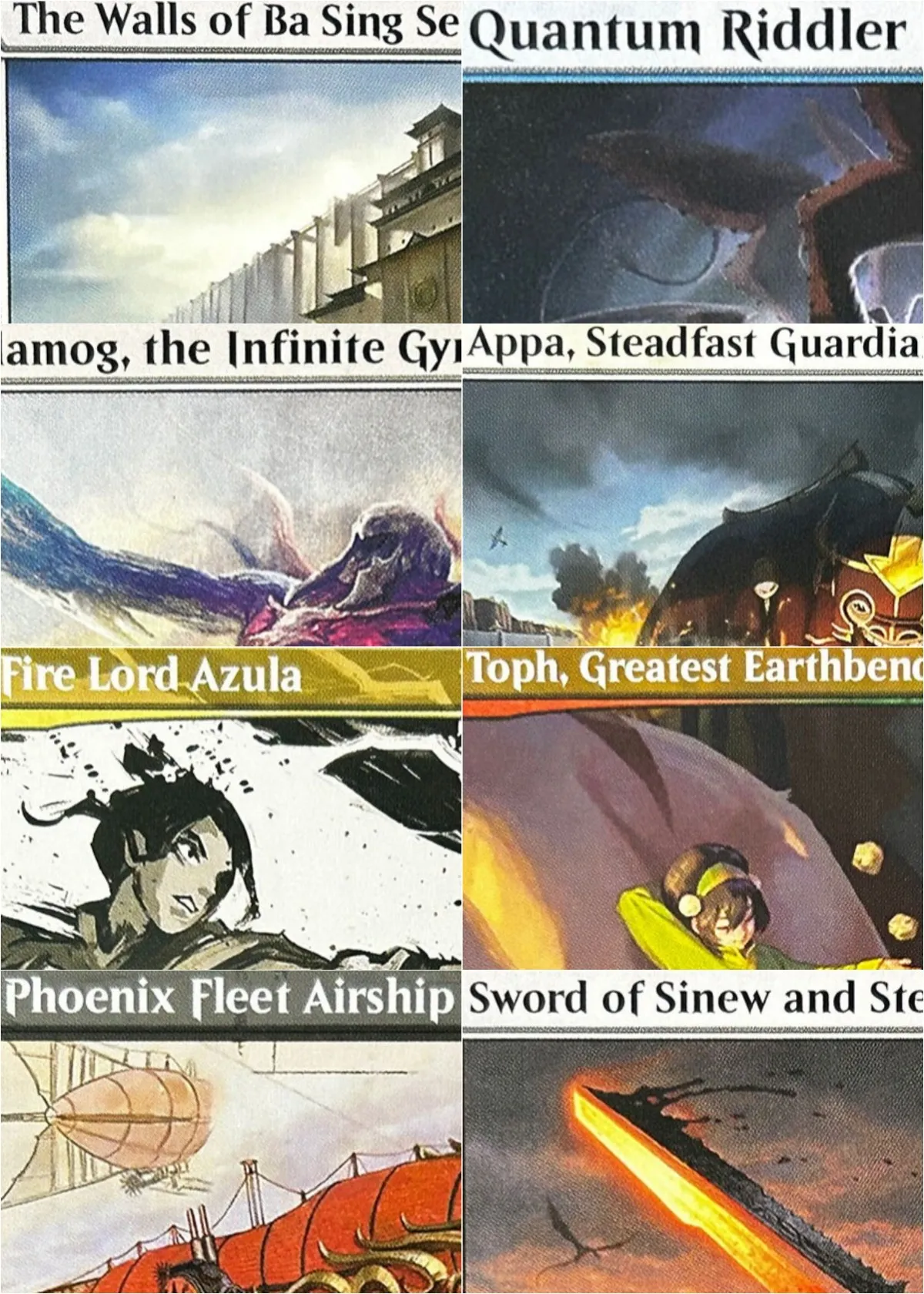 

"Fire Nation Turret/The Walls of Ba Sing/Seift Savior" Magical Proxy Cards Top Quality Proxy Board Playing Game Trading Cards