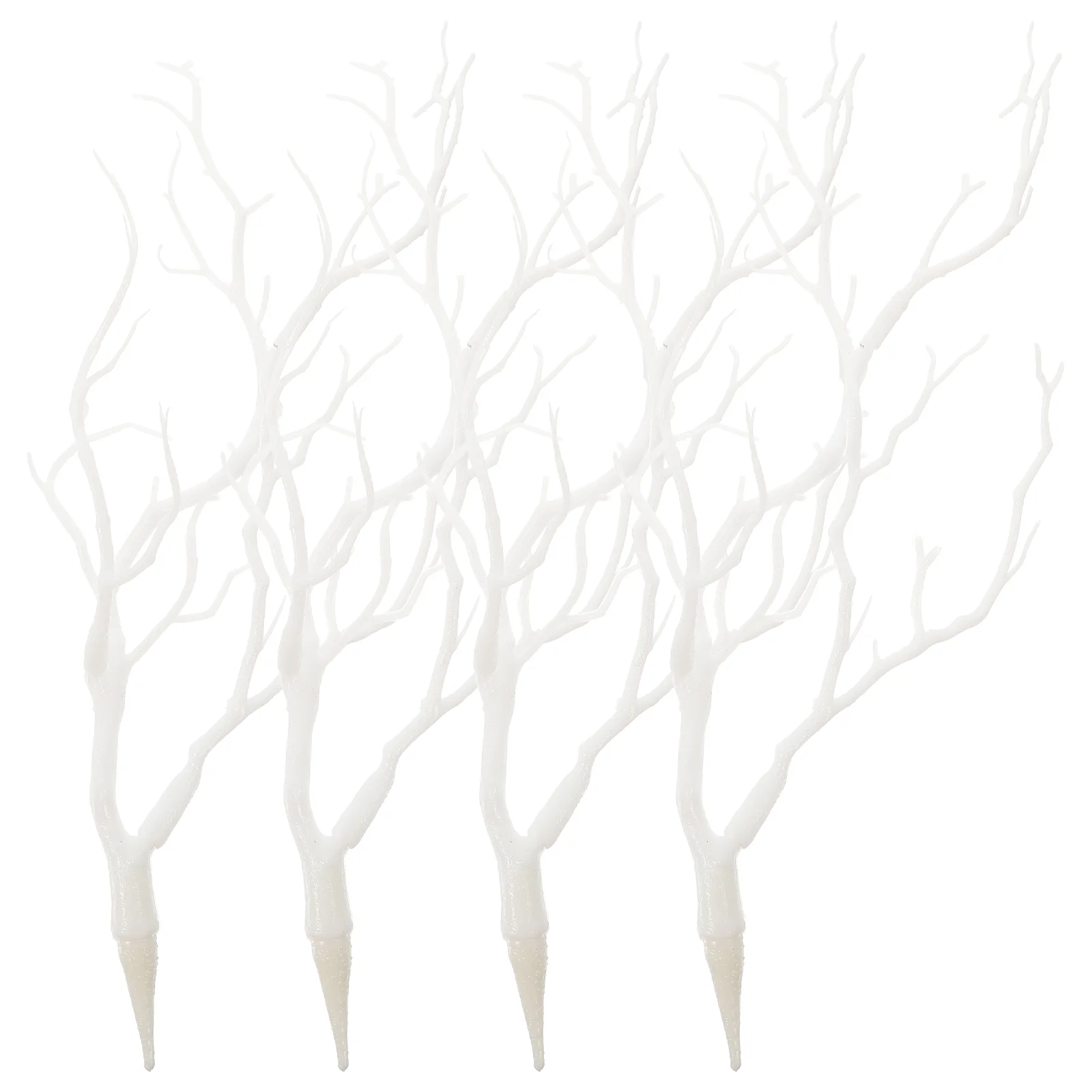 

4 Pcs Fake Tree Branches Faux Halloween Decoration Artificial Antler Headband DIY Dry Decors White Vase Decorations Baby Office