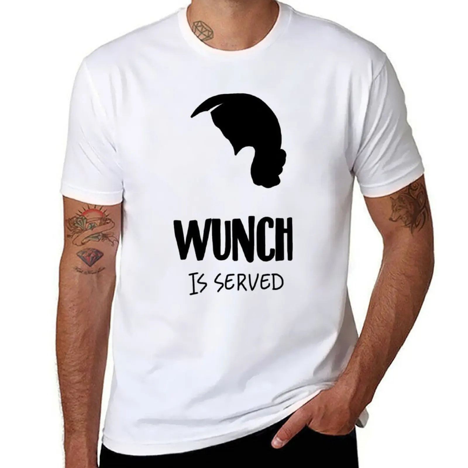 

WUNCH is served T-Shirt t shirt man luxury t shirts cotton 100% T-Shirt