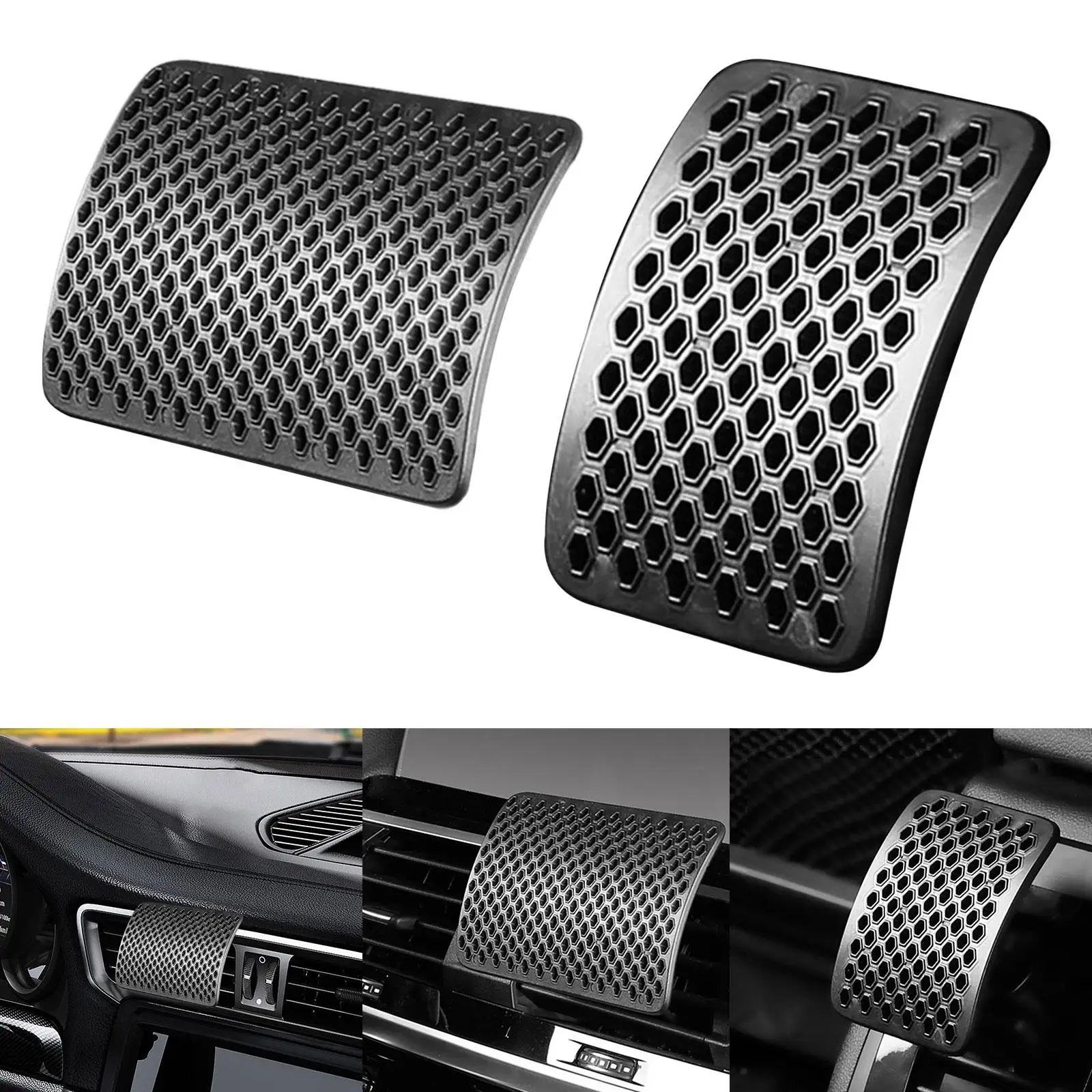 

Vehicle Air Conditioning Vent Cover Deflector Black Plastic Detachable Windshield for Car Cooling Interior Decoration