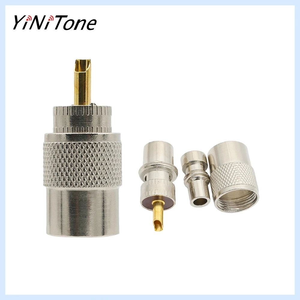 

Разъем PL259 UHF (штекер) для пайки на кабель RG-59/RG8, UHF-разъем с низкими потерями для радиолюбительской связи, CB-радио, автомобильных антенн