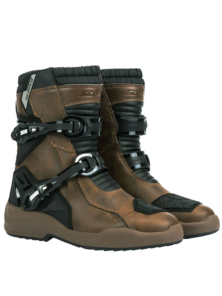 

Летние мотоциклетные ботинки, износостойкие, устойчивые к царапинам, водонепроницаемые, противоударные, дышащие, спортивные защитные ботинки для верховой езды