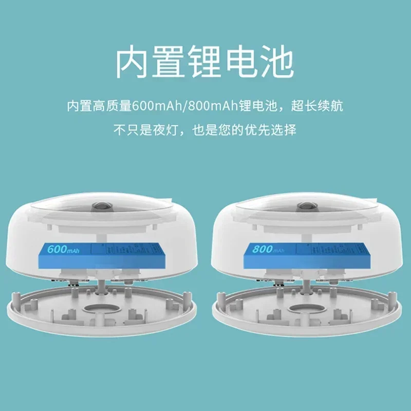 2024 Child Creative Led Nightlight USB Charging Corridor Human Induction Lamp Wardrobe Bedroom Bedside Table Lamp Cabinet Light