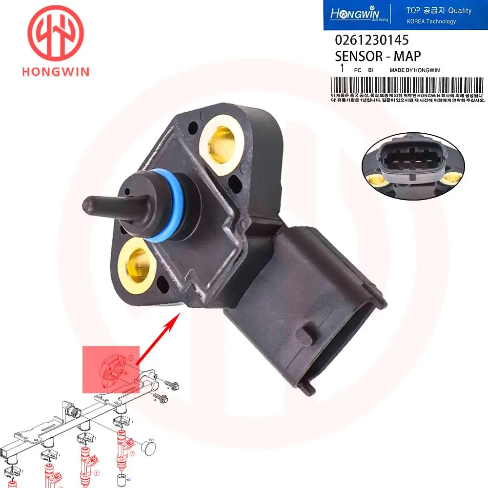 

0261230145 Датчик давления воздуха в коллекторе MAP для Fiat Doblo Opel Combo Zafira Vauxhall Combo Zafira