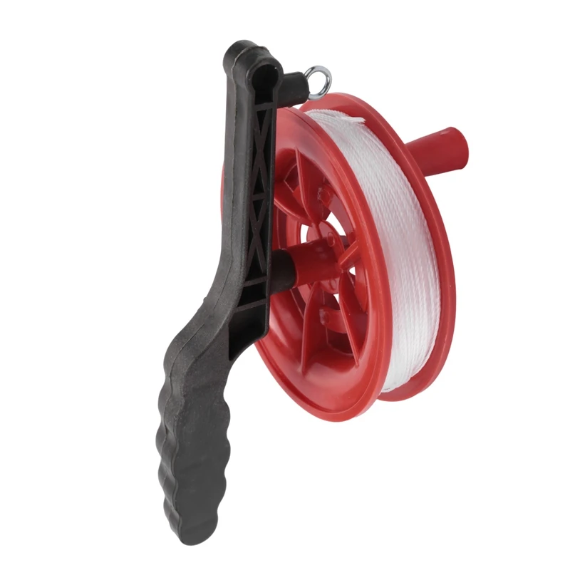 Roda vermelha Kite Reel Winder, Twisted String Line, 100m