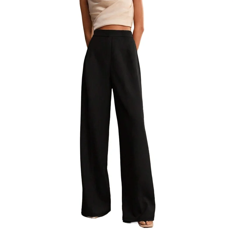 

2026 Figure Flattering Plus Size Regular Waist Straight Leg Pants