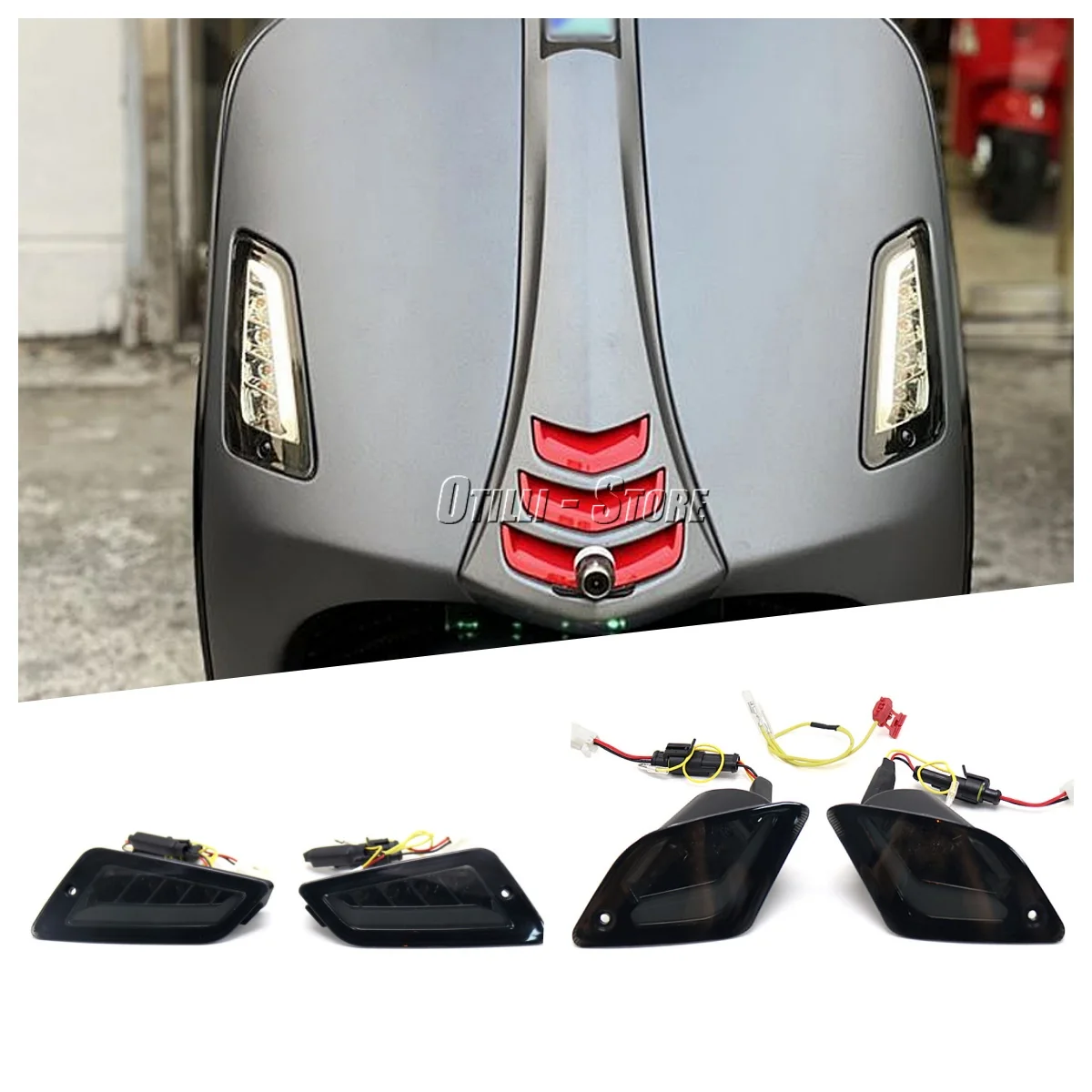 

For Vespa GTS300 GTS 300 GTS250 GTS150 GTV250 GTV300 Motorcycle LED Turn Signal Light Front Indicators Blinker Rear Taillight