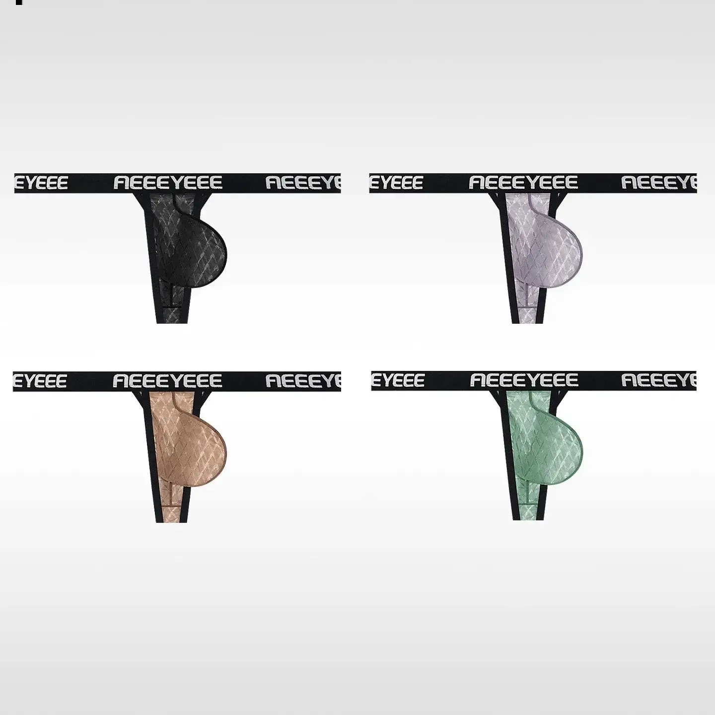 Underwear men's thongs fully transparent T-pants ultra-thin ice silk men's fun low waisted slim fitting T-pants A1998