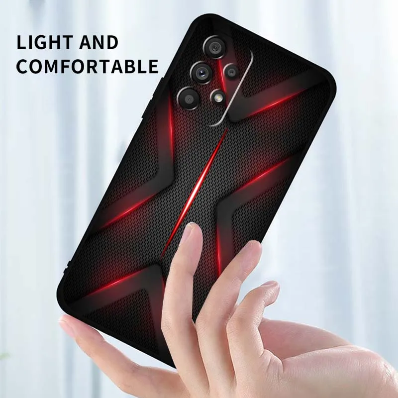 carbon fiber pattern For Samsung A73 A72 A71 A55 A54 A53 A52 A51 A13 A22 A16 A15 A12 A14 A26 A07 5G Black Phone Case view 4