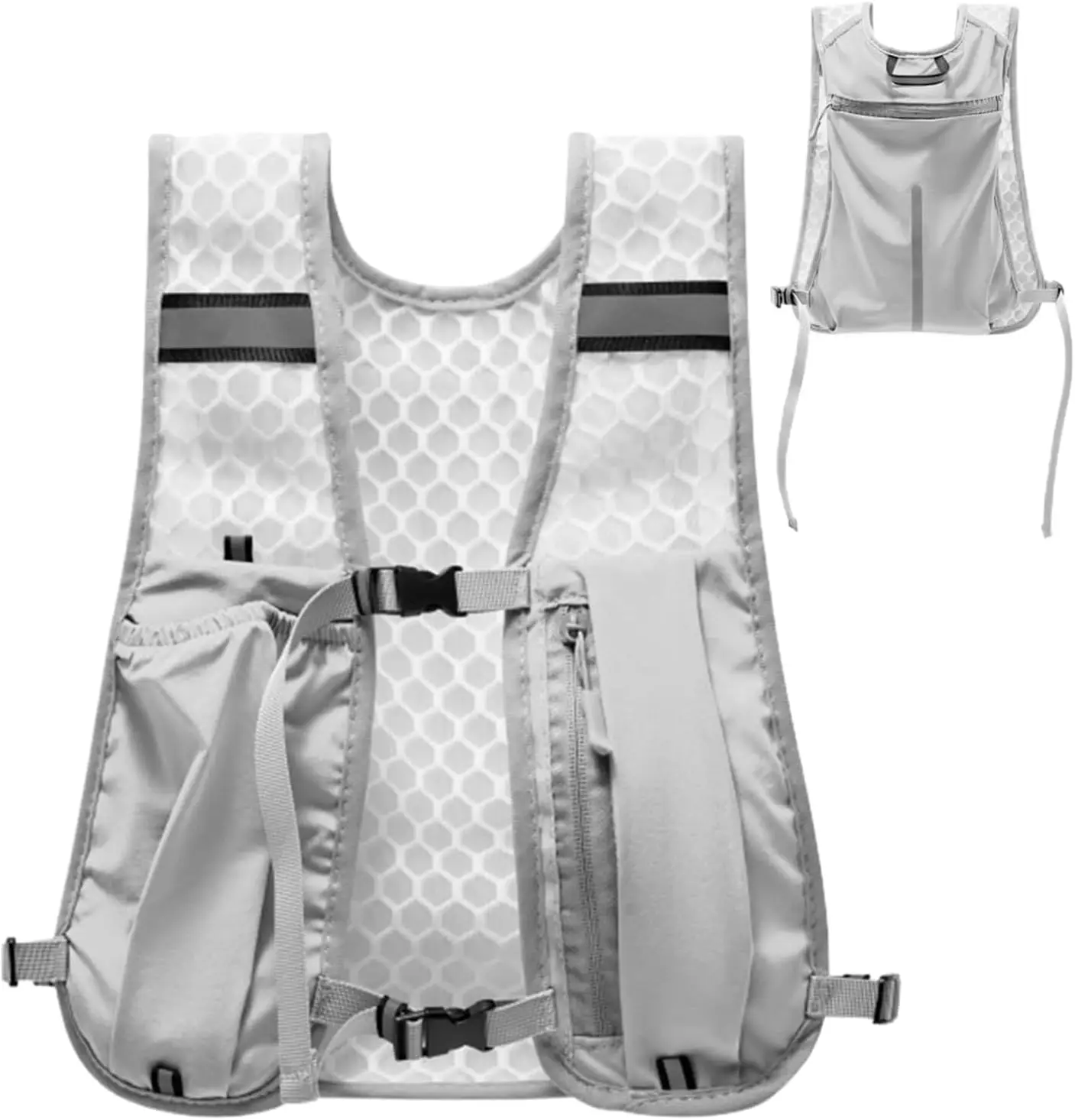 Running Vest for Marathon Trail Lightweight Hiking Vest Backpack Reflective Hydration Water Bladderr Pack with Phone Pocket
