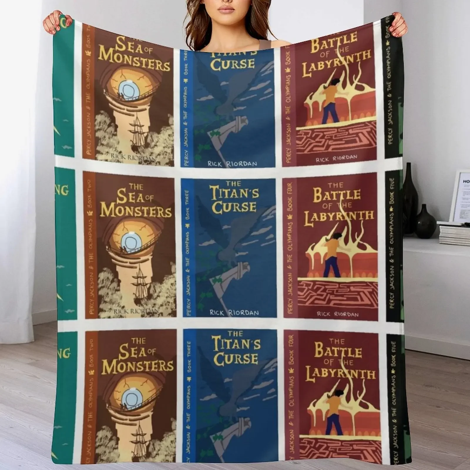 

Percy Jackson Olympians pack Throw Blanket Plaid on the sofa warm for winter Furry Cute Blankets