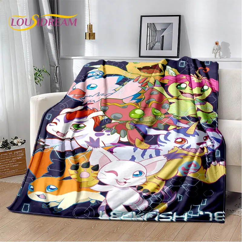 

Digimon Adventure Monster Cartoon Soft Plush Blanket,Flannel Blanket Throw Blanket for Living Room Bedroom Bed Sofa Picnic Kids