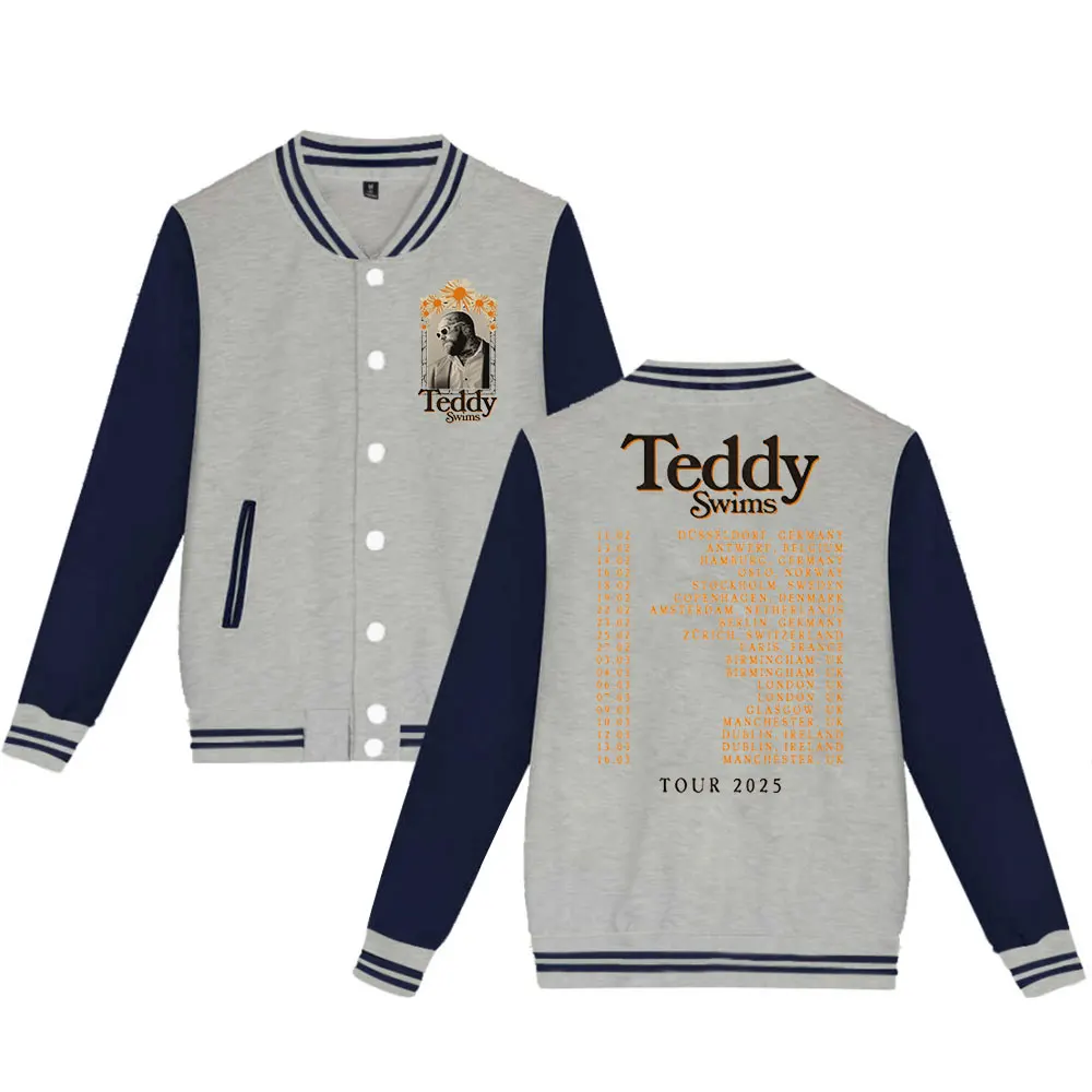 テディスイムスデイジー写真 2025 ツアー野球ジャケットマーチユニセックスファッションカジュアル長袖服