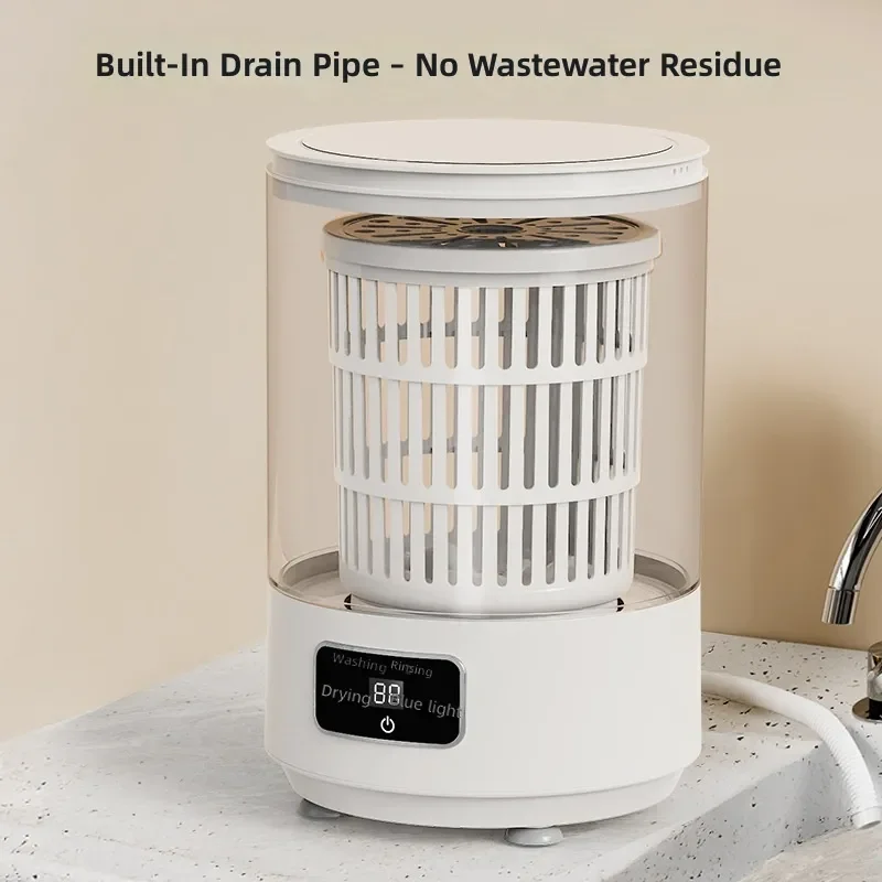 for 4L Mini Washing Machine Installation Portable Laundry Cup for Socks and Underwear All in One Small Washer
