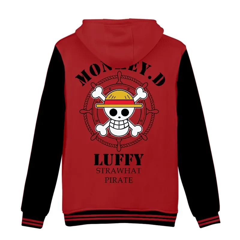 Anime  luffy cosplay costume Clothing Hoodie Sweatshirt Men luffy Coat Hooded Pullover Mens Boys Winter Long Sleeves Tops