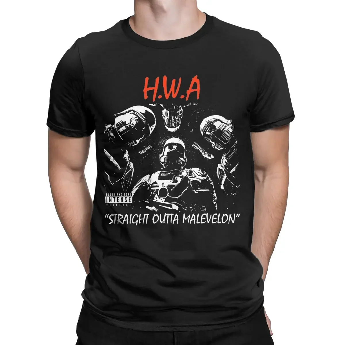 Vintage Tee Shirt Short Sleeve T-Shirts 100% Cotton New Arrival Clothing HWA Straight Outta Malevelon Helldivers Men's T Shirts